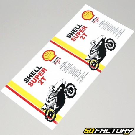 Shell Super Oil Can Sticker 2 2L
