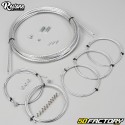 Glitter chrome cables and sheaths Peugeot 103 Restone (Kit)
