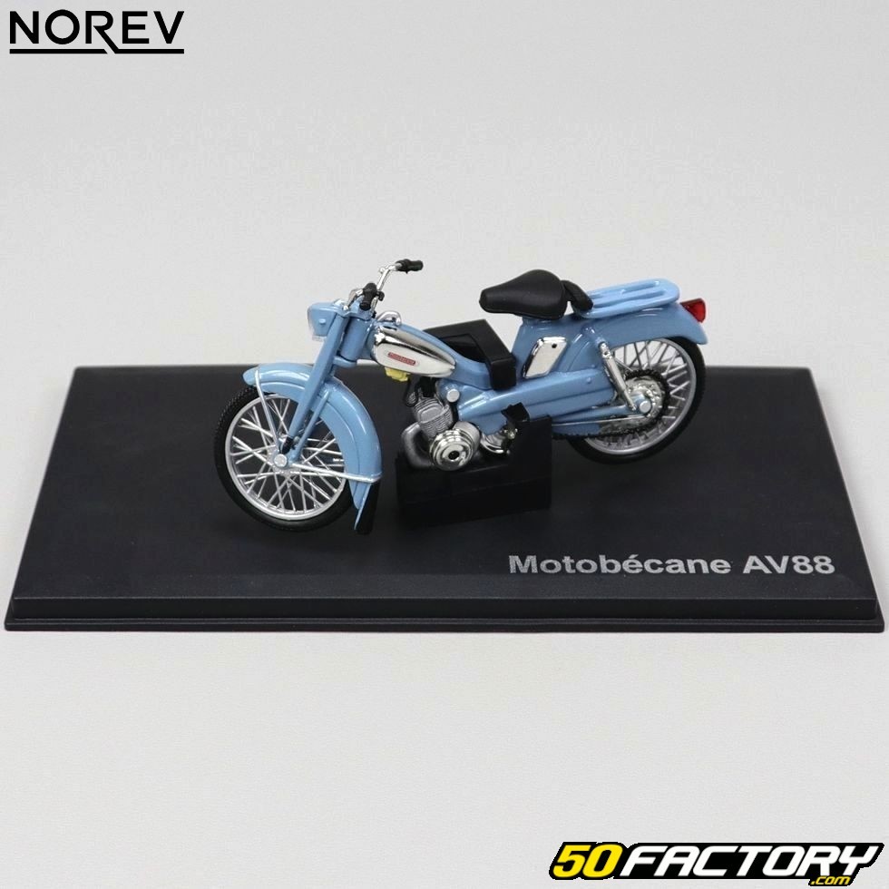 Cyclomoteur miniature 1/18e Motobécane AV88 bleu Norev – Miniature mob