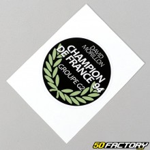 Sticker David Morillon champion of France 94 G2 Ø50mm