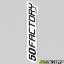 Sticker 50 Factory 6 cm white