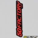 Sticker 50 Factory 6 cm red