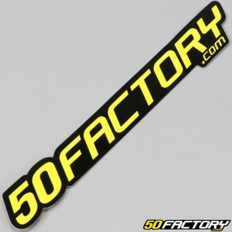 Pegatina 50 Factory 12 cm amarilla