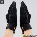 Gants Furygan Jet D3O homologués CE moto noirs et oranges