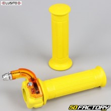 Punho do acelerador Mini Targa com revestimento esquerdo Peugeot 103, MBK 51... Amarelo Lusito