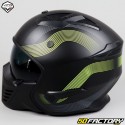 Vito Bruzano modularer Helm schwarz und matt fluoreszierend gelb