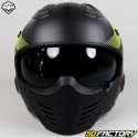 Vito Bruzano modularer Helm schwarz und matt fluoreszierend gelb