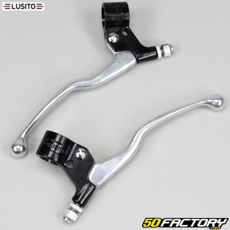 Alças de freio Peugeot 103, MBK 51, Motobécane Lusito metal longo preto e cromado