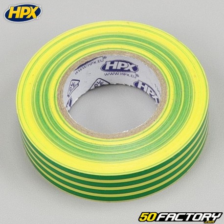 Rollo de cinta amarilla y verde VDE HPX Chatterton 19 mm x 20 m