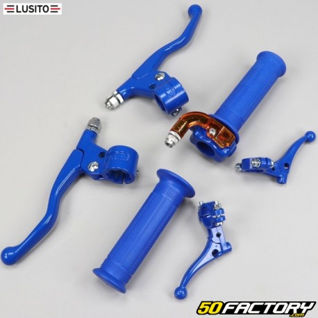 Full metal handles (Targa) Peugeot 103, MBK 51 Lusito blue