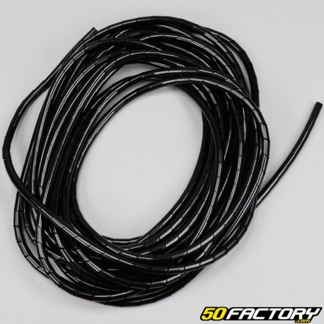 Spirale de protection de câble 7.2 mm noire (10 mètres)