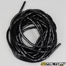 Black 10.7 mm cable protection spiral (10 meters)