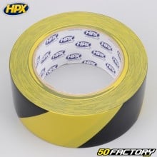 Rouleau adhésif de sécurité permanent HPX jaune et noir 48 mm x 33 m
