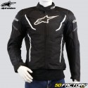 Alpinestars T-Jaws V3 jaqueta de motociclista aprovada pela CE preto e branco