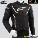 Blouson Alpinestars T-Jaws V3 homologué CE moto noir et blanc