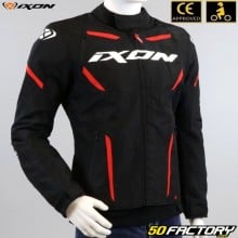 Blouson Ixon Stricker homologué CE moto noir et rouge