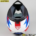 Casco da enduro Acerbis Flip FS-606 blu opaco, bianco e rosso