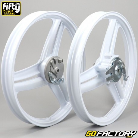 Llantas de 17 pulgadas tipo Grimeca ruedas propulsores Peugeot 103 Chrono,  MVL... Fifty blanco