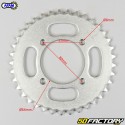 Rear sprocket 37 teeth steel 420 Yamaha Chappy,  FS1,RZ, DT MX 50, PW 80 ... Afam