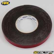 Rotolo nastro biadesivo presa forte esterno HPX nero 19 mm x 16.5 m