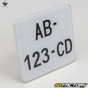 Enduro motorcycle license plate 100x100 mm square not homologated