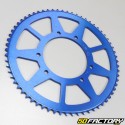 Rear sprocket Derbi,  Rieju,  Yamaha  et  Peugeot 6 65 holes 420 teeth blue alu