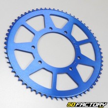 Couronne 65 dents alu 420 Derbi, Rieju, Yamaha, Peugeot... bleue