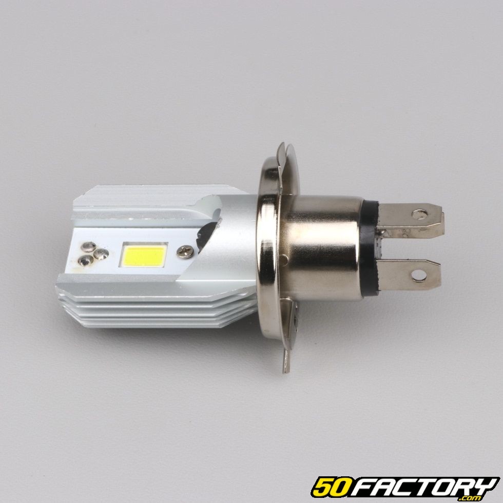 Ruiandsion Ampoule LED H4 pour phare de moto - Blanc DC/AC 12-24 V -  Ampoule LED de rechange pour phare de moto et de voiture - Sans polarité