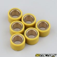 Rodillos de variador 8.5g 17x12 mm Aprilia SR50, Suzuki Katana... amarillo