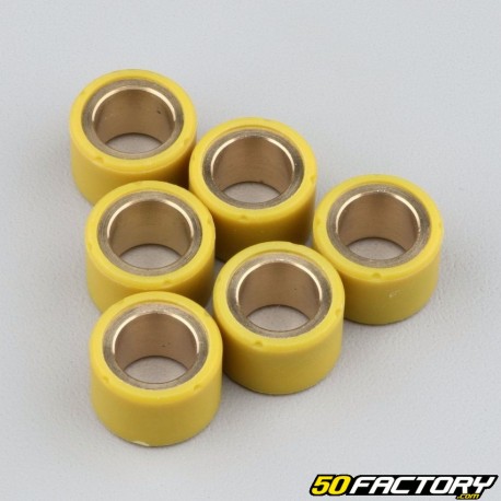 Galets de variateur 6g 17x12 mm Aprilia SR50, Suzuki Katana... jaunes