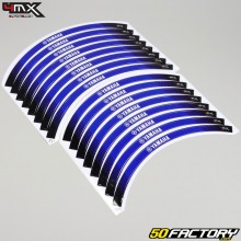 Adesivos de listras de aro Yamaha 4MX azul