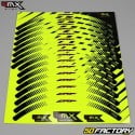Fluorescent yellow CRF 500 rim stripe stickers