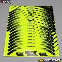 Adesivos com listras de aro amarelo neon RM-Z 4MX