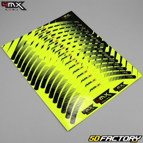 Fluorescent yellow RM-Z 3 rim stripe stickers