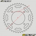 Rear sprocket 48 aluminum teeth 420 Beta RR 50 Gencod army green