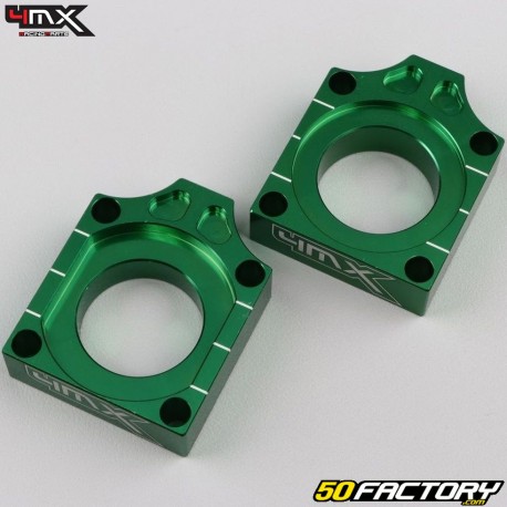 Tendeurs de chaîne Kawasaki KX 125, KXF, Suzuki RM-Z 250, 450... 4MX verts