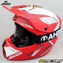 Casco cross Axxis Wolf Bandit rosso opaco