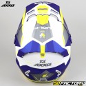 Casco cross Axxis Wolf Bandit azul y amarillo neón