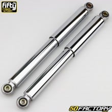 330mm smooth rear shock absorbers Peugeot 103, MBK 51, Motobecane Fifty chrome
