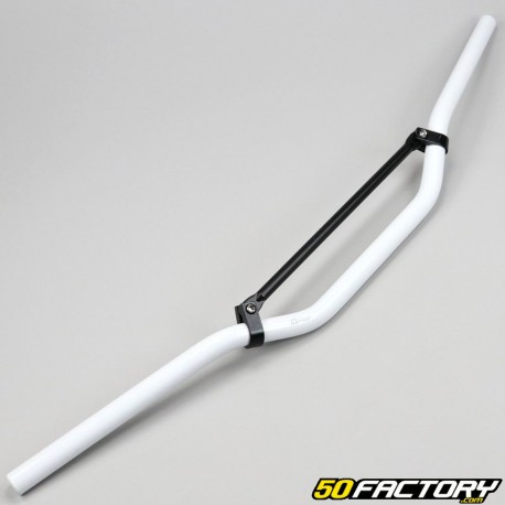 Guidon cross alu blanc Ø22 mm