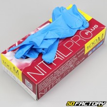 Gants nitrile mécanicien bleus (lot de 100)