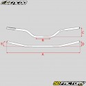 Handlebar Fatbar aluminum Ø 28 mm Gencod silver with black bridges and foam