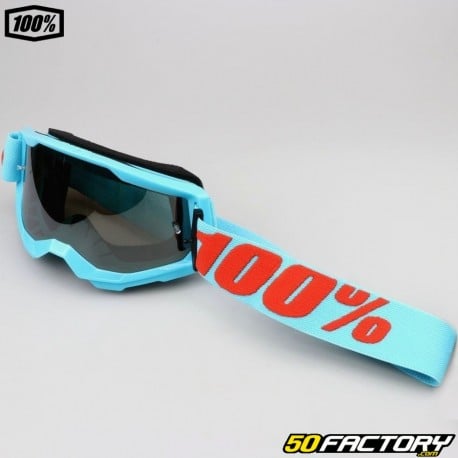 100% Strata 2 Summit Skibrille blauer Bildschirm Iridium Silber