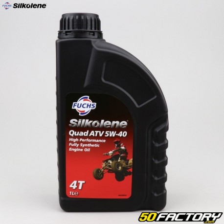 Huile moteur 4T 5W40 Silkolene ATV 100% synthèse 1L