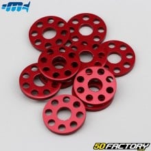 Ø6 mm flat washers drilled Motocross Marketing alu Ø18 mm red (lot of 10 pieces)