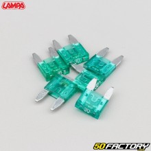 Mini flat fuses 30A green Lampa Smart Led (set of 6)