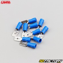 6.3 mm male crimp terminals Lampa blue (pack of 10)