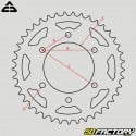 Couronne 51 dents alu 520 Honda CR 250, CRF 450... ACD grise