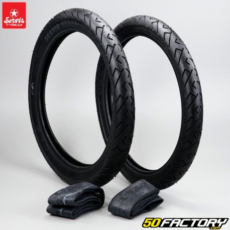 Tires 2 1/4-17 (2.25-17) 39M, 2 3/4-17 (2.75-17) 47M Servis M29S with moped inner tubes