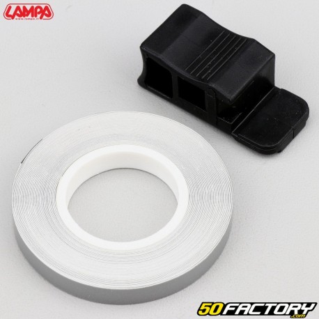 Adhesivo cinta para borde de llanta Lampa gris con aplicador 7 mm